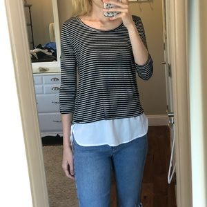 Long Sleeve Striped Blouse